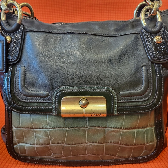 Coach Madison Leather & Croc-Embossed Shoulder Bag – Great Condition - Picture 2 of 11